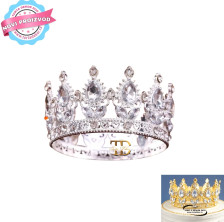 Torta Dekor KRUNA MISS 8 cm - Metal - Srebro Bela